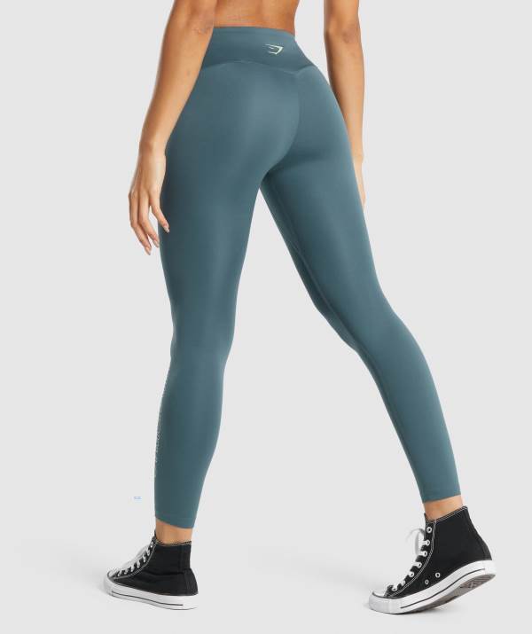 Damske Legíny Gymshark Training Graphic Tyrkysové | WX1739460